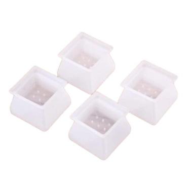 Imagem de Kit 4 Protetor de Silicone Para Pés de Cadeira Mesa Moveis - Dexin, Br