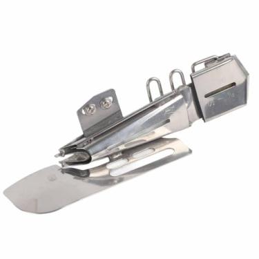 Imagem de Pasta de costura plana para encadernação fichário de metal para máquinas de bloqueio plano de agulha 2/3 Guia de fita de viés para acabamento de borda de vestuário (1-1/5.1 cm-9/40.6 cm)