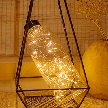 Imagem de Luzes de fita LED com fio cobre operadas por bateria fada para decoração jardim festa e feriado indoor