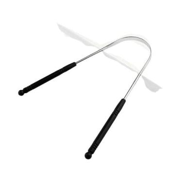 Imagem de Raspador De Língua Em Aço Inoxidável Em Forma De U, Limpador Dental Pa