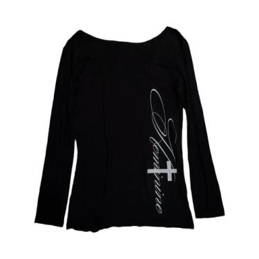 Imagem de Camiseta Casual Branca De Manga Longa Slim Fit Retro Harajuku Emo Para