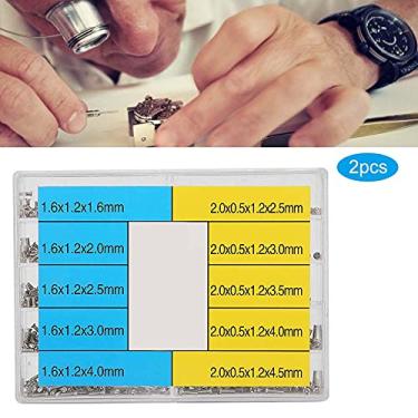 Imagem de KIMISS 2 Caixas de Parafusos de Tampa Traseira de Relógio de Aço Inoxidável – Conjunto Essencial de Ferramentas de Reparo de Relógio Com 1000 Parafusos para Relojoeiros e Entusiastas de Reparos