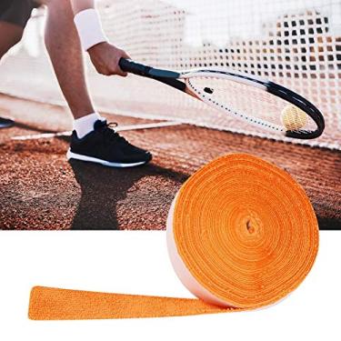 Imagem de Naroote Fita Adesiva para Raquete de Badminton, Absorção de Suor Antiderrapante, Sensação Macia e Respirável para Jogadores de Tênis e Entusiastas de Badminton, Branca 10m X 1,18" (Laranja)