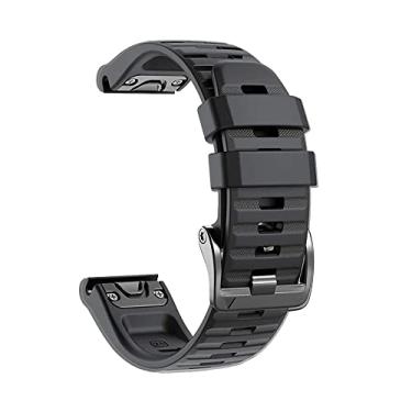 Imagem de EKSIL 22 26mm Pulseira de liberação rápida para Garmin Fenix 7 7X 6X 6 Pro 5 5X Plus 3HR Enduro 935 Enduro Silicone Easy Fit Pulseiras (Cor: W, Tamanho: 26mm Descent Mk1 MK2)