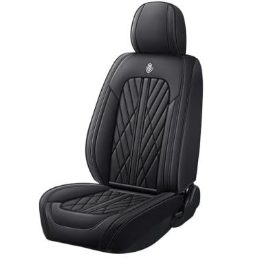 Imagem de Roadon Conjunto completo de capas de assento de carro premium à prova d'água couro napa 5 assentos protetores de assento de veículo automotivo capas de almofada ajuste universal para a maioria dos