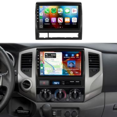 Imagem de Rádio estéreo 4G + 64G para Toyota Tacoma 2005-2015, tela sensível ao toque IPS de 9 polegadas/CarPlay sem fio/Android Auto/DSP 32 EQ/Navegação GPS/WiFi/5.0Bluetooth/SWC/AHD câmera reserva (M2)