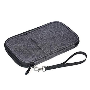 Imagem de Portefólio de Passaporte para Viagens em Família com Cinto Mão Removível Zíper Organizador Documentos e Bilhetes Bloqueio Carteira Viagem Grande Capac