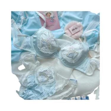 Imagem de Sutiã Push up Pequeno Com Renda E Arame Anti-Queda, Conjunto Ajustado 