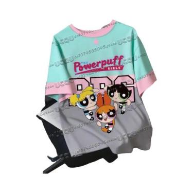Imagem de Camiseta Masculina plus Size De Manga Curta Com Estampa 3D Powerpuff G