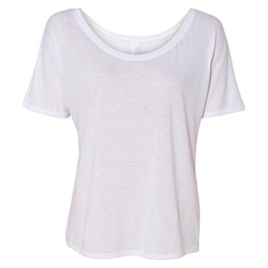 Imagem de Bella 8816 Camiseta feminina despojada - Branca 44; 2GG