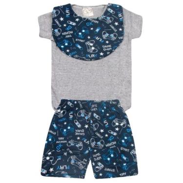Imagem de Kit Body Bebê 3 Peças Menino Roupas de Bebê Roupa de Verão - Sorisso K