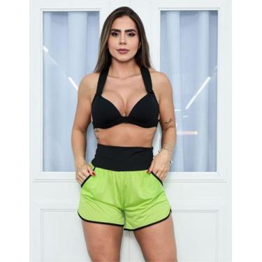 Imagem de Conjunto Feminino Esportivo Top com Bojo Removível e Shorts Dry com Bo