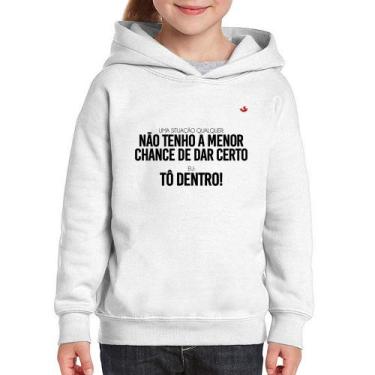 Imagem de Moletom Infantil Tô dentro! - Foca na Moda, Branco, 6