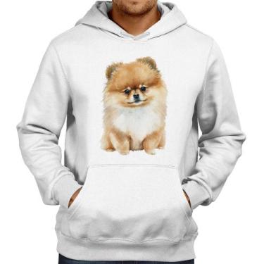 Imagem de Moletom Cachorro Spitz Alemão Lulu da pomerânia - Foca na Moda, Branco