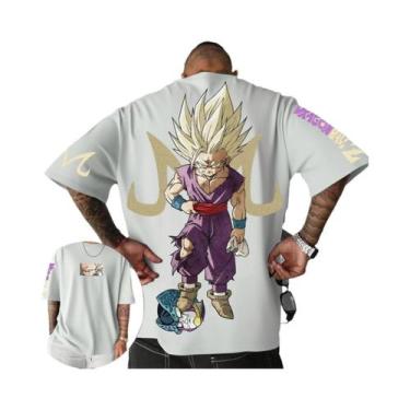 Imagem de Camiseta De Anime Dragon Ball Luffy Para Homens, Manga Curta, Casual, 