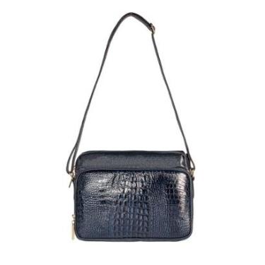 Imagem de Bolsa de couro croco tiracolo Anita-Feminino