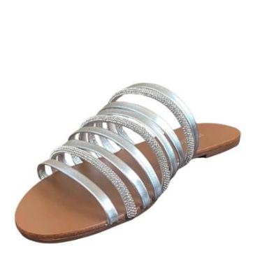 Imagem de Rasteirinha Arezzo Strass Multirias-Feminino