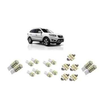 Imagem de Kit Lâmpada Led Hyundai Santa Fe Smd Pingo Teto Placa Re