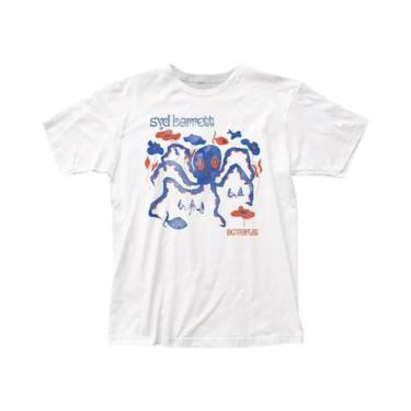 Imagem de Camiseta Masculina Branca Syd Barrett Octopus, Camiseta Clássica De Ba