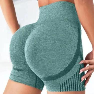 Imagem de Shorts De Yoga De Cintura Alta Para Levantar O Bumbum, Calças De Fitne