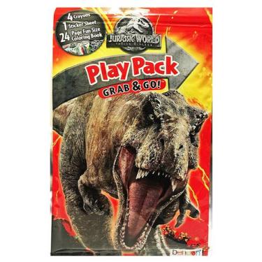 Imagem de Pacote de jogo Bendon Jurassic World com livro de colorir, giz de cera