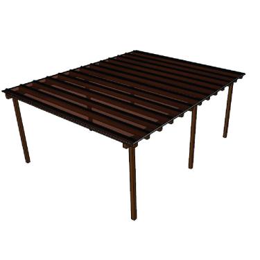 Imagem de Kit Policarbonato Bronze 4mm 6,00m X 6,00m - Perfis Naturais