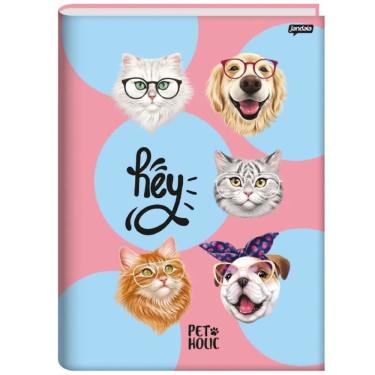 Imagem de Caderno Brochura Universitário Capa Dura 80 Folhas 1 Matéria Pet Holic Jandaia Estampa 6