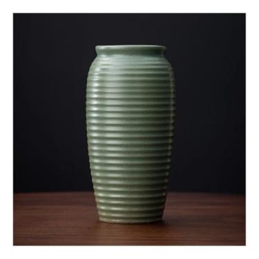Imagem de Vaso de cerâmica verde retrô novo estilo chinês sala de estar arranjo de flores vaso de flores vasos de flores