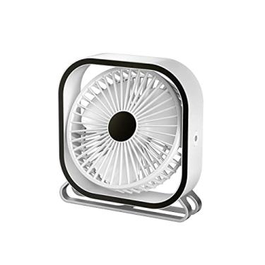 Imagem de JNIYHGENS Ventilador de mesa pequeno ventilador de mesa com fluxos de ar fortes ventilador portátil silencioso 3 velocidades cabeça ajustável 180° rotativo