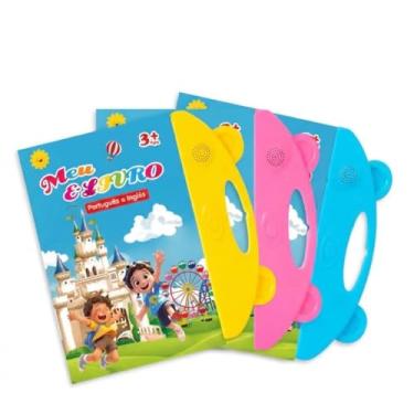Imagem de Livro Infantil Bilíngue Português Inglês Interativo Som Educativo Aprendizagem Precoce Brinquedo Montessori Menino Menina