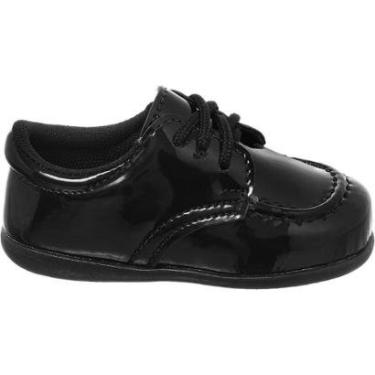 Imagem de Sapato Batizado Social Bebê Cadarço Verniz-Masculino