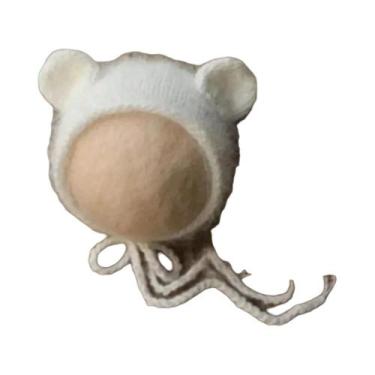 Imagem de Gorro De Crochê Macio Para Bebês Recém-Nascidos (Meninos E Meninas) Co