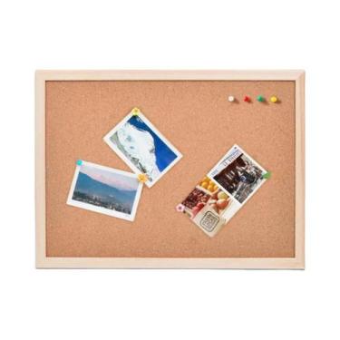 Imagem de Quadro De Cortiça Com Moldura De Madeira De Pinheiro Vintage, 3 Tamanh