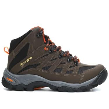 Imagem de Trylha Bota Coturno Adventure Hiking Crestwood Impermeável em Couro, Waterproof, Trekking (1, Marrom, Normal, BR, Adulto, Numérico, 37)