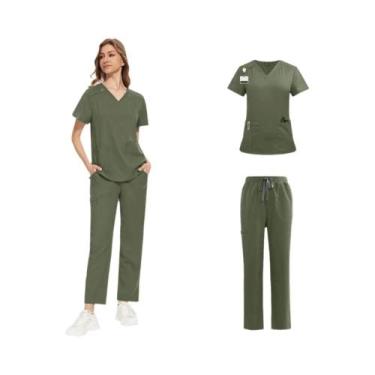 Imagem de Conjunto De Scrubs Cirúrgicos Femininos De Alta Qualidade Para Enferme