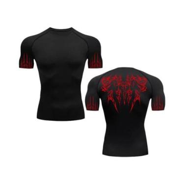 Imagem de Camiseta Masculina De Secagem Rápida Com Estampa Gótica, Respirável, E