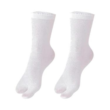 Imagem de Meias Unissex De Algodão Respirável Estilo Chinelo Japonês Kimono Com 