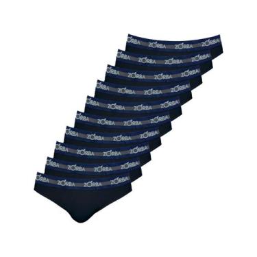 Imagem de Kit com 10 Cuecas Slip Zorba 0764, Preto, GG
