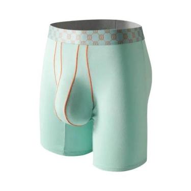 Imagem de Cuecas Boxer Masculinas De Fibra De Bambu Respiráveis Com Bolsa Convex