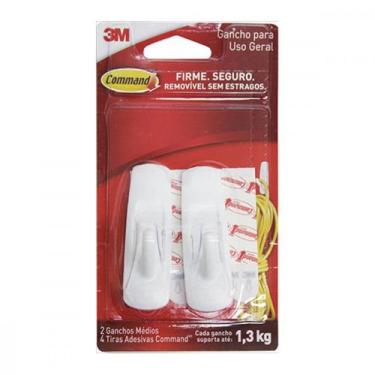 Imagem de Gancho Adesivo 3M 1,3Kg Md Cartela C/2