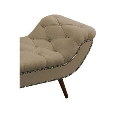 Imagem de Recamier Divã Odessa P04 160 Cm Suede Bege Tca 941