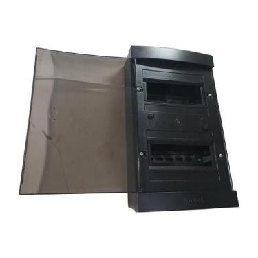 Imagem de Caixa Quadro De Sobrepor P/ 18 Disjuntores Din C/ Tampa Fumê - DDG