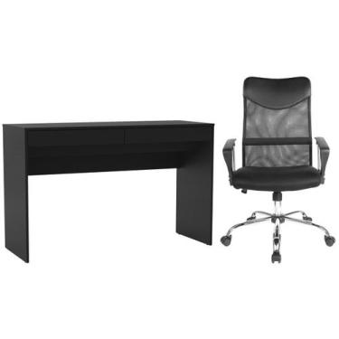 Imagem de Kit Cadeira de Escritório Presidente Giratória - Otello + Escrivaninha