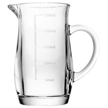 Imagem de Jarra Medidora 250ml Lyor Vidro Com Alça Bico Direcionador Receita Coz