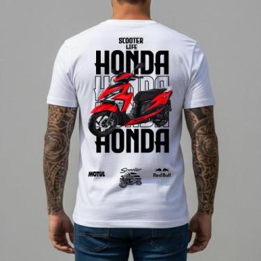 Imagem de Camiseta Masculina Customizada Malha de Luxo Algodão Penteado Branca C