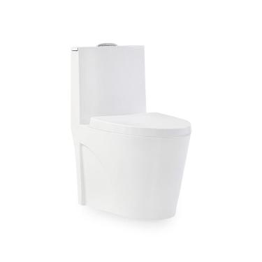 Imagem de Kit Vaso Sanitário Monobloco Modaza Luxus, Duplo Acionamento 3/6 Litros, Branco