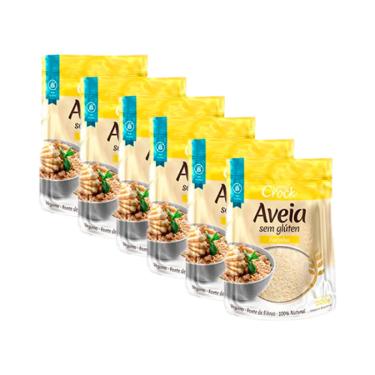 Imagem de Kit 6X: Farinha de Aveia Sem Glúten Leve Crock 200g