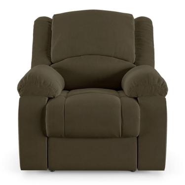 Imagem de Poltrona Do Papai Reclinável Sala De Cinema Barcelona Elétrica Massagem Usb Veludo Verde Esmeralda