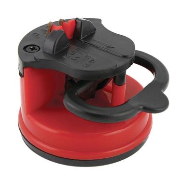 Imagem de Afiador Amolador De Facas Tesoura Canivete Com Ventosa Vermelho