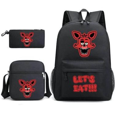 Imagem de Mochila Five Nights, bolsa de lona de anime, conjunto de mochilas esco